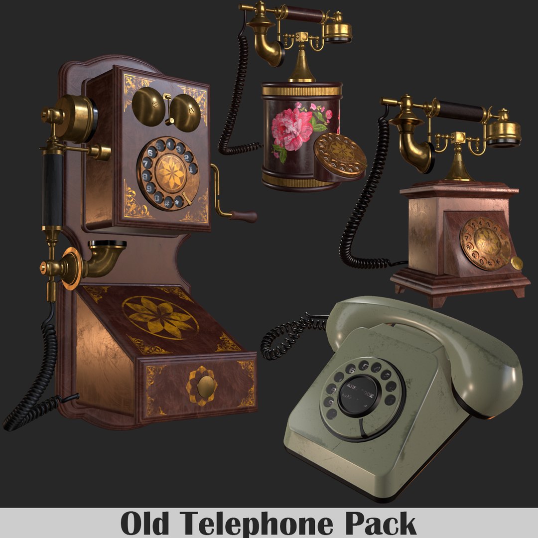 3D old phone clock television model https://p.turbosquid.com/ts-thumb/0O/ibMvrc/FBC0aGXN/old_phone_pack_new/png/1565435712/1920x1080/fit_q87/ca456ec6e3228b9e4585dda3688583797d9c34d6/old_phone_pack_new.jpg