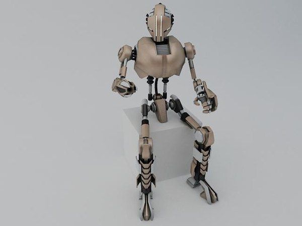 woman robot 3d model