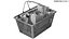 Two Detailed Full Shopping Baskets 3D model