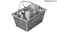 Two Detailed Full Shopping Baskets 3D model