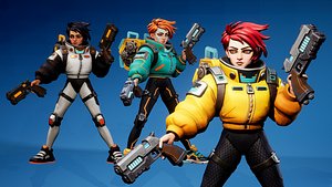 Volt Runner - Rigged Stylized Sci-Fi Hero UE Unity 3D