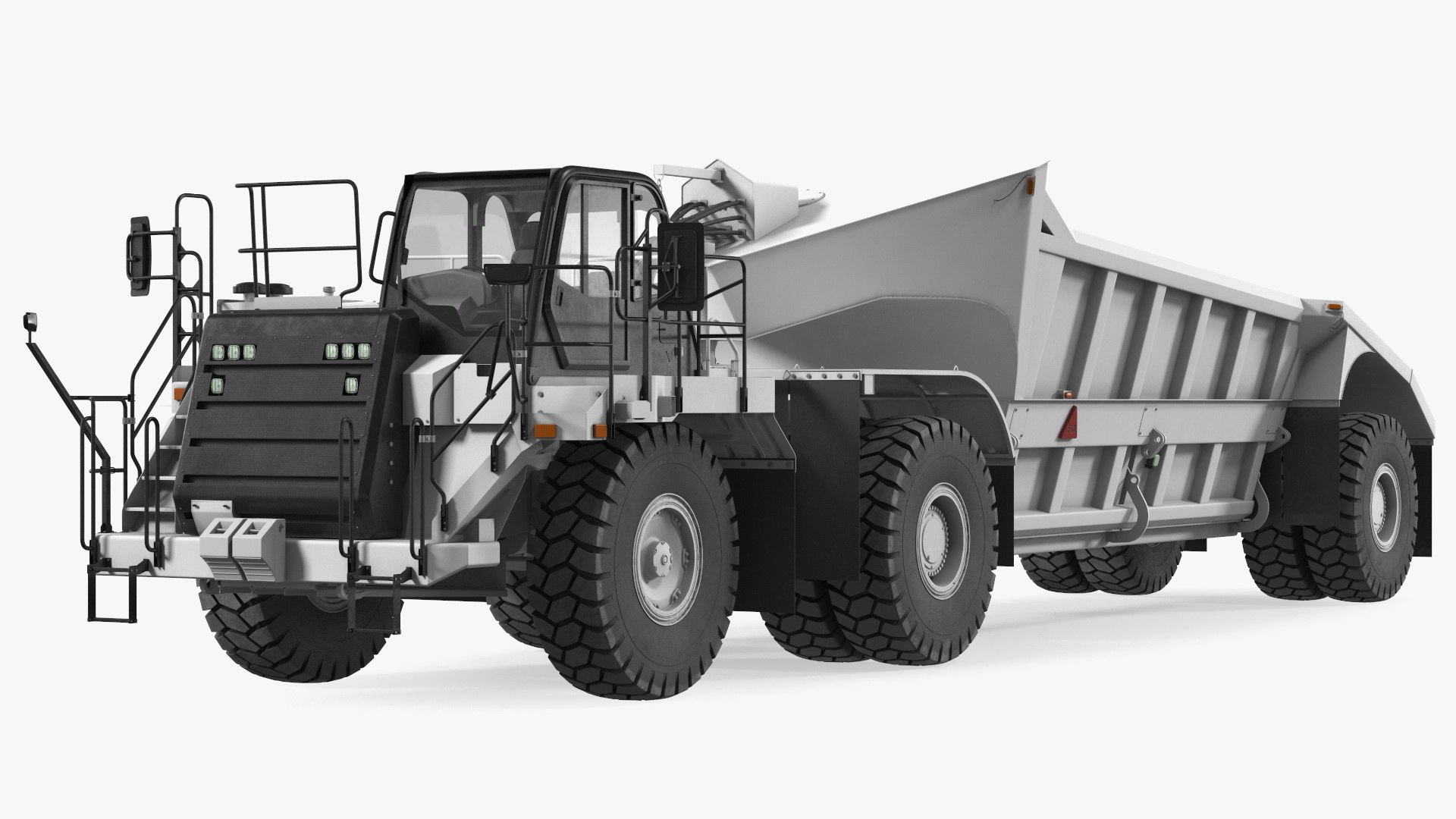 Heavy Duty Dump Trailer Clean 3D model preview