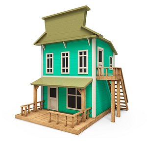 3D Wild west building v3