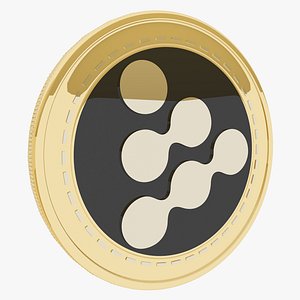 3D IExec RLC Cryptocurrency Gold Coin