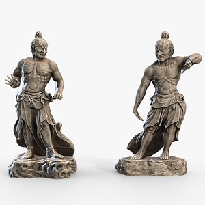 Japanese Buddhist Guardian Statues