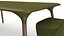 3D Modern  dinner chair and table green