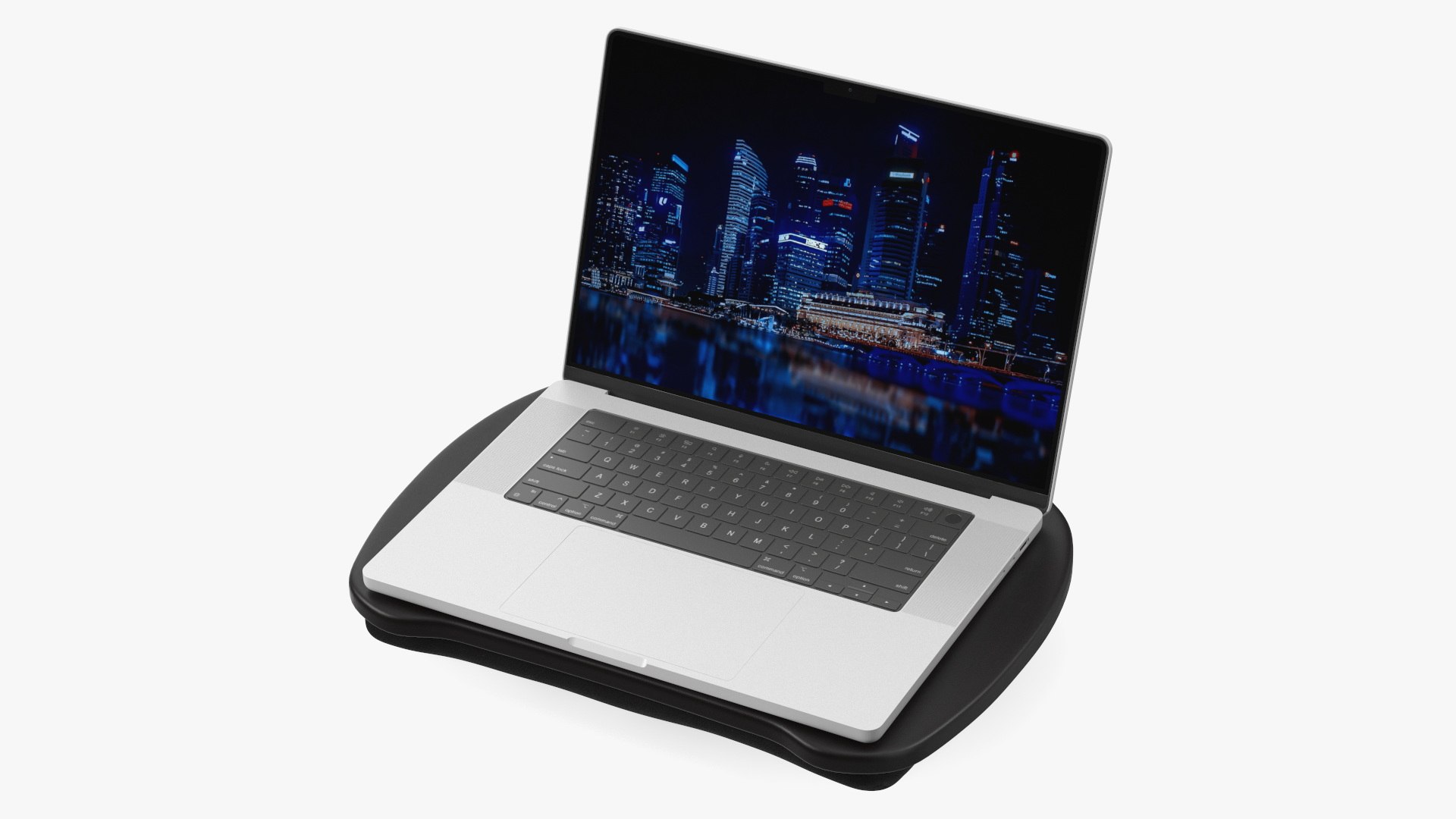 Laptop Stand Table Black 3D model preview