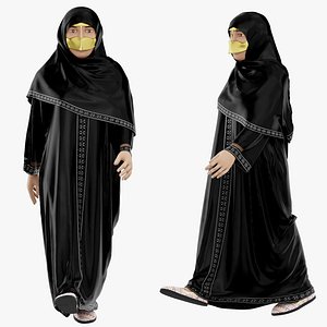 Old Arab Lady Walking