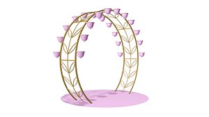 3D arch flowers