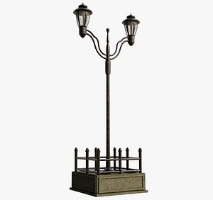 Gothic Street Lamp 3D model