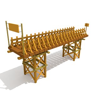 3D wooden bridge