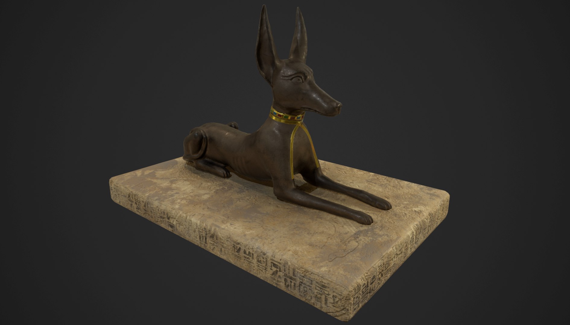 3D anubis jackal statue https://p.turbosquid.com/ts-thumb/0P/EO7kYA/spN2oIW2/screenshot009/png/1559551272/1920x1080/fit_q87/07463ae8ef7e36d2d01a0eb0646aaf6c42fc1edf/screenshot009.jpg
