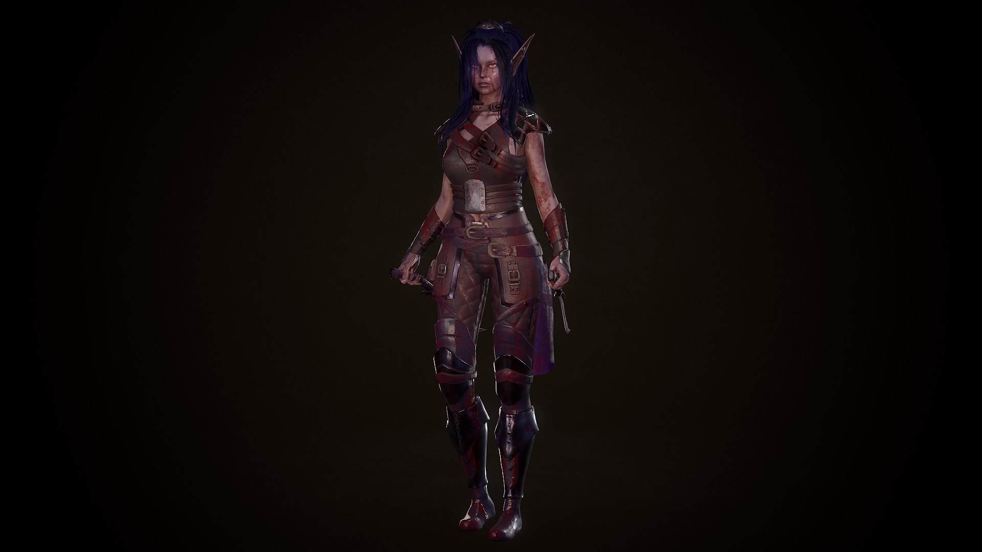 3D model Dark Elf Rogue - Female Character https://p.turbosquid.com/ts-thumb/0P/HSmfN4/AQ/tbrender016_viewport/png/1731659906/1920x1080/fit_q87/c554555df0fe5934f5bebc0836a23fdb6de02a5c/tbrender016_viewport.jpg