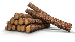 pine decks logs - 3D model