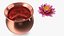 Decorative Copper Bowl with Floating Lotus Flower 3D model