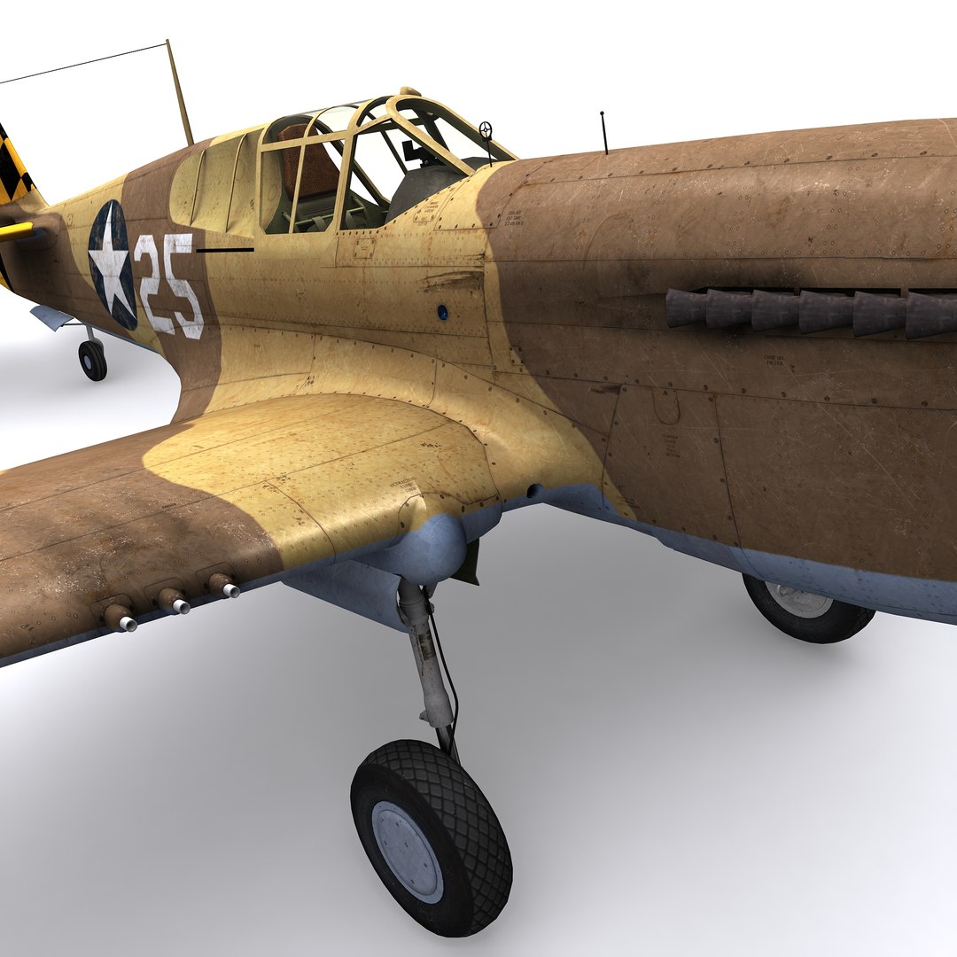 3D curtiss warhawk fighter p-40f - TurboSquid 1550113