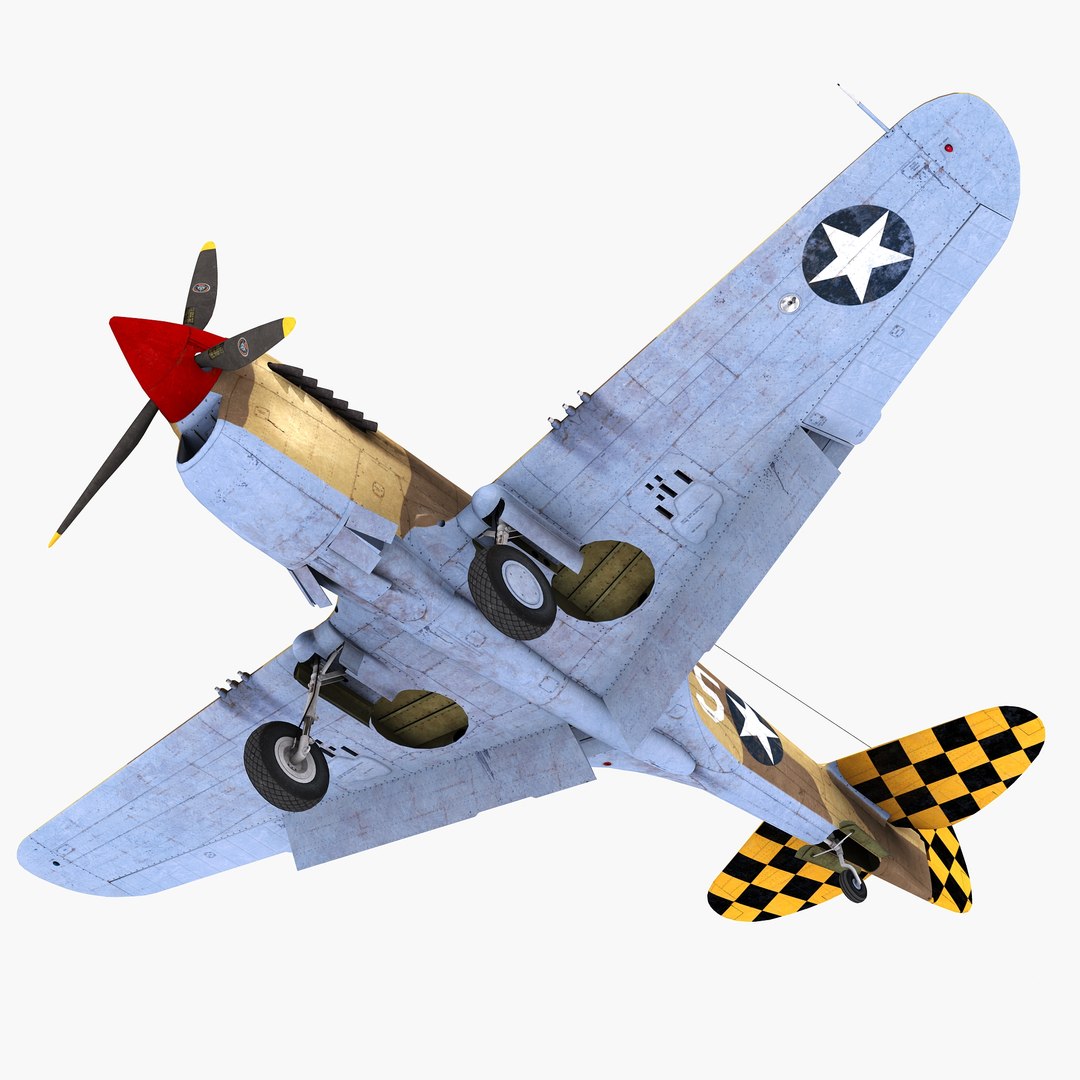 3D curtiss warhawk fighter p-40f - TurboSquid 1550113