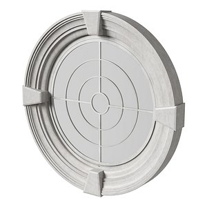 Classic Marble Circular Window 2 3D model