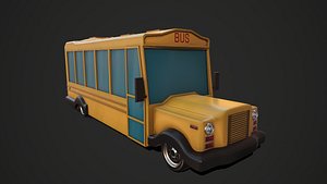 cartoon bus toon 3D model