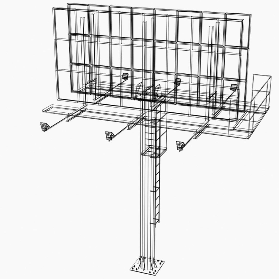 3d Model Billboards Modelled Standard