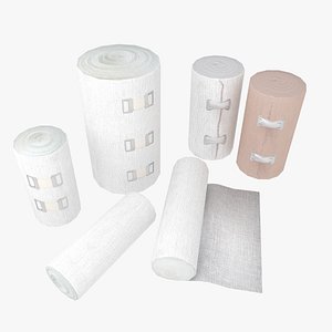 3D bandage clips gauze model