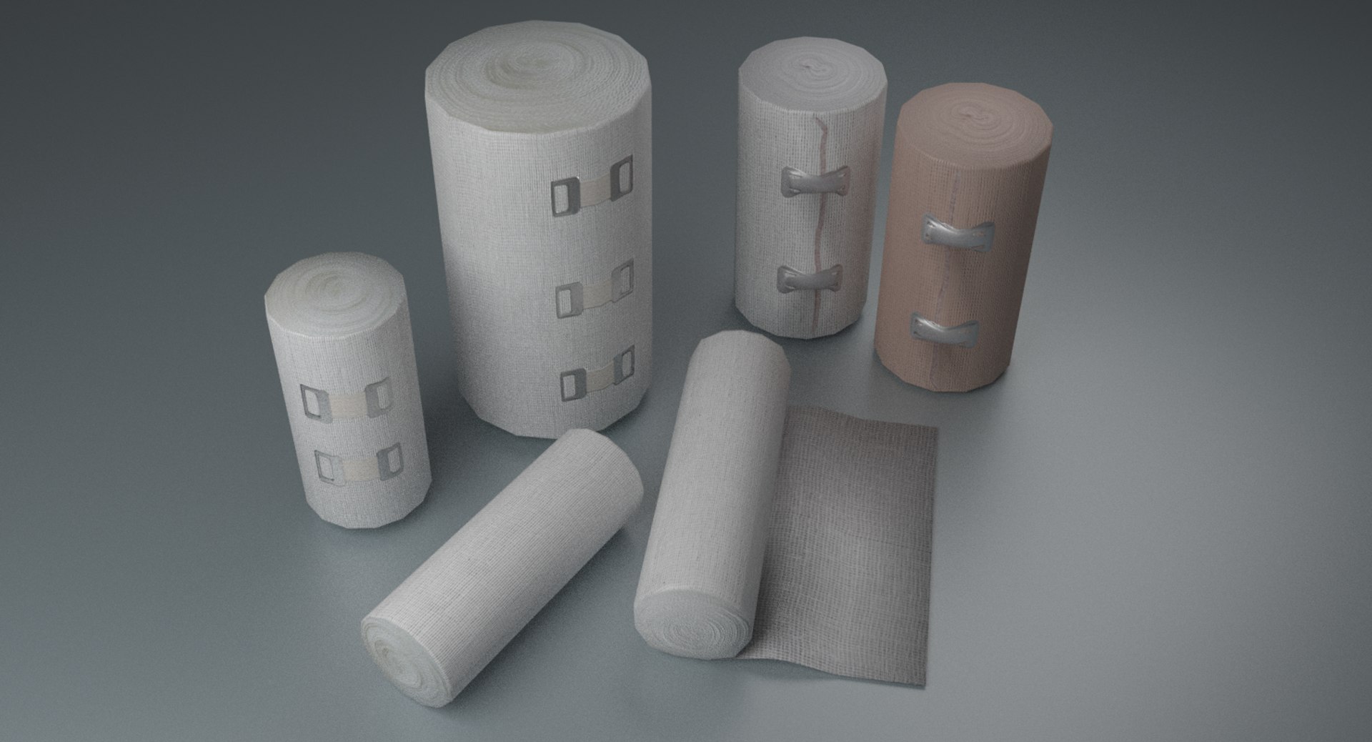 3D bandage clips gauze model https://p.turbosquid.com/ts-thumb/0P/boMaBc/XR8i6XLG/p_4/png/1518184612/1920x1080/fit_q87/aa92c4ed818d9fb37726ca4f053348a49a038642/p_4.jpg
