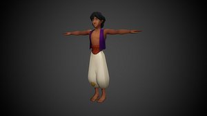 Stylized Arabian Male Character Low-poly 3D model