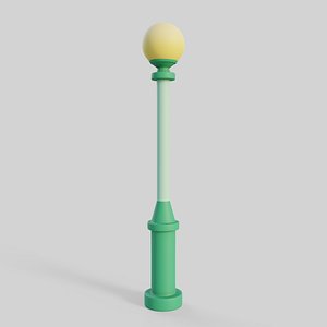 Cartoon Street Light 4 3D model