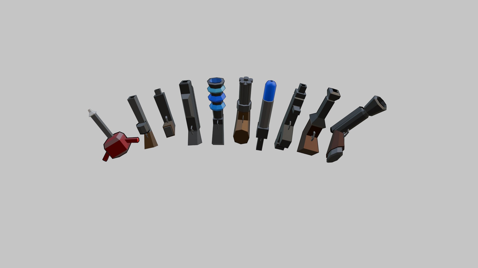 10 WEAPONS MODULAR KIT 3D Model - TurboSquid 2404758