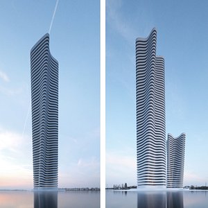 3D building office skyscraper model