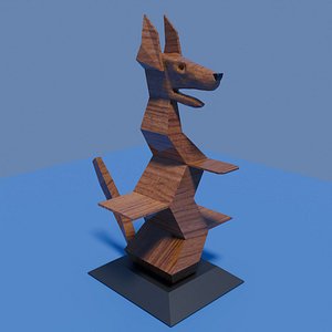 3D Scary Dog Shelves