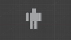 Simple Animated Human Model for Web  Games GLBBlend 3D model