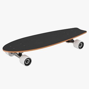 3D fishtail skateboard generic model