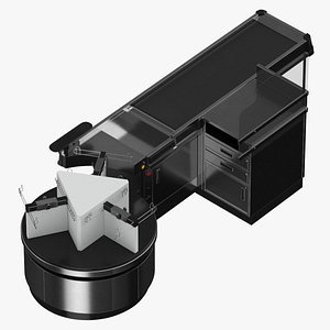 3D Checkout Conveyor Scanner 02 Unlit and Lit