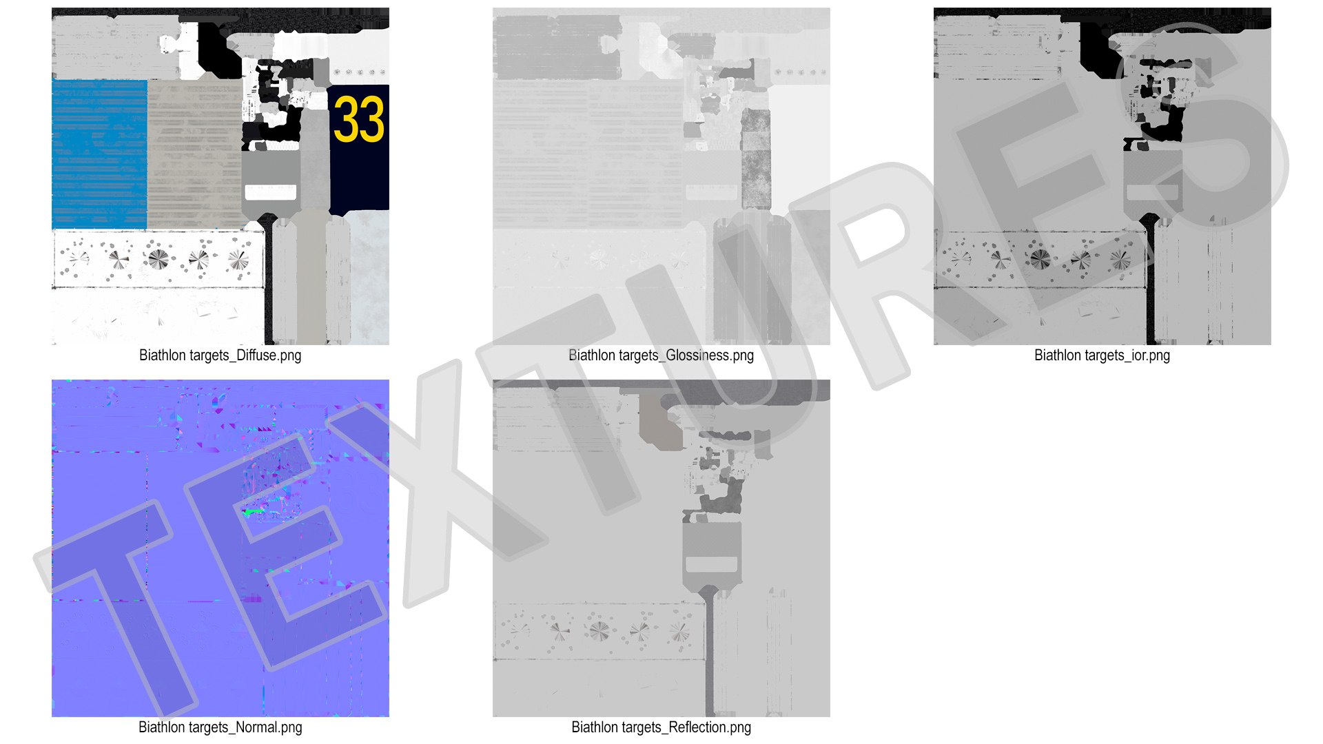 3D model Biathlon Shooting Range Target - TurboSquid 1714185