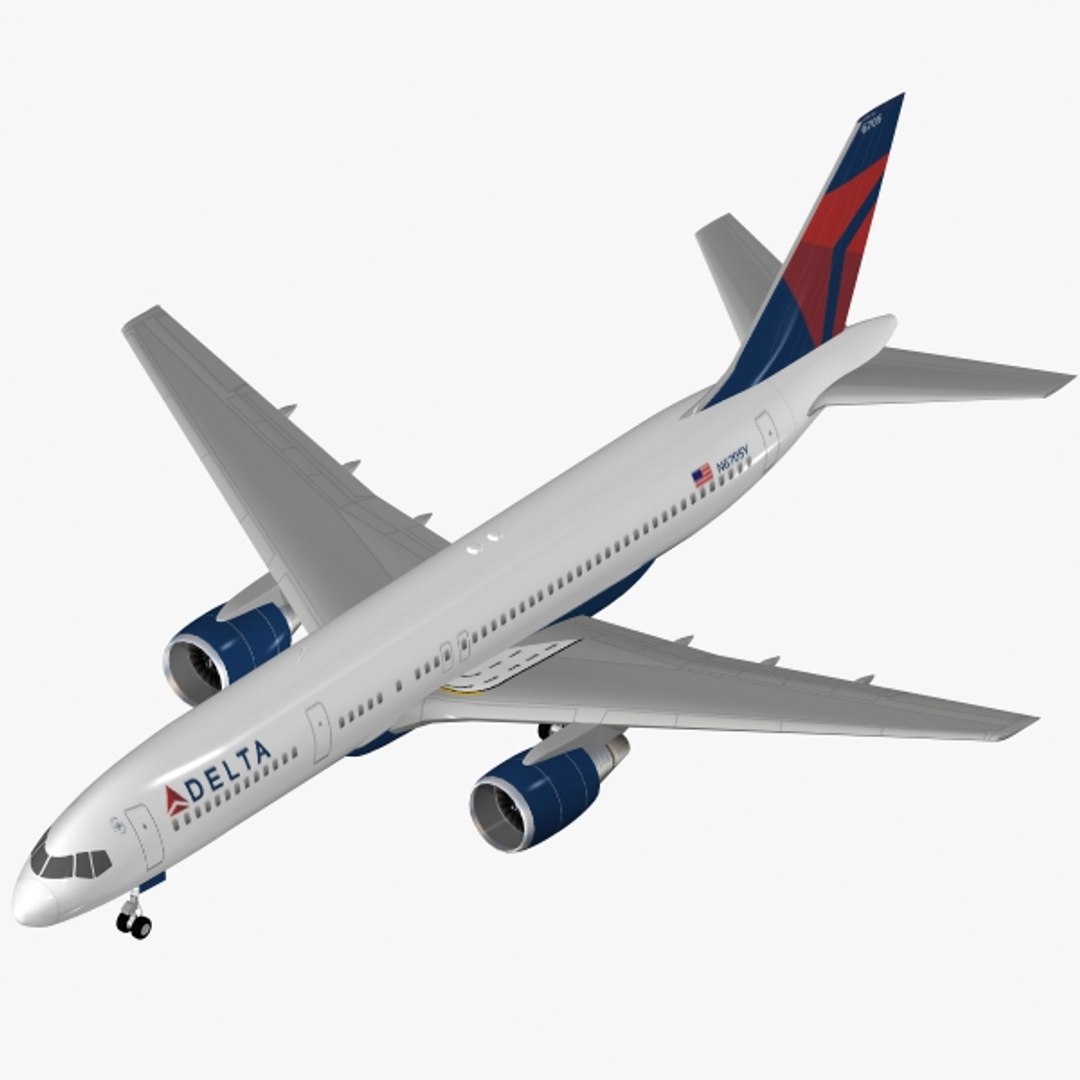 Airliner Boeing 757-200 Delta 3d Model