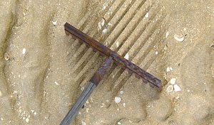 Rusted Garden Rake 3D Model