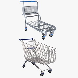 3D Shopping Carts Collection 2 model