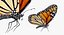 monarch butterfly rigged 3D model