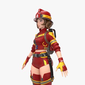 Firefighter Amelia 3D model