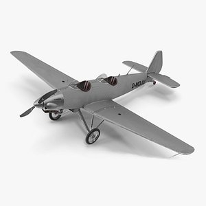 3D Junkers A50 Junior Sport Plane Rigged for Maya model