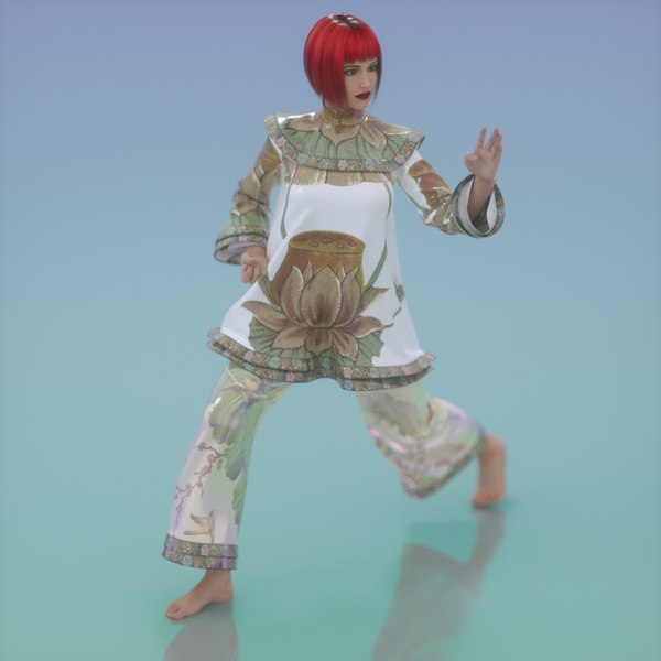 chinese outfit 3d obj