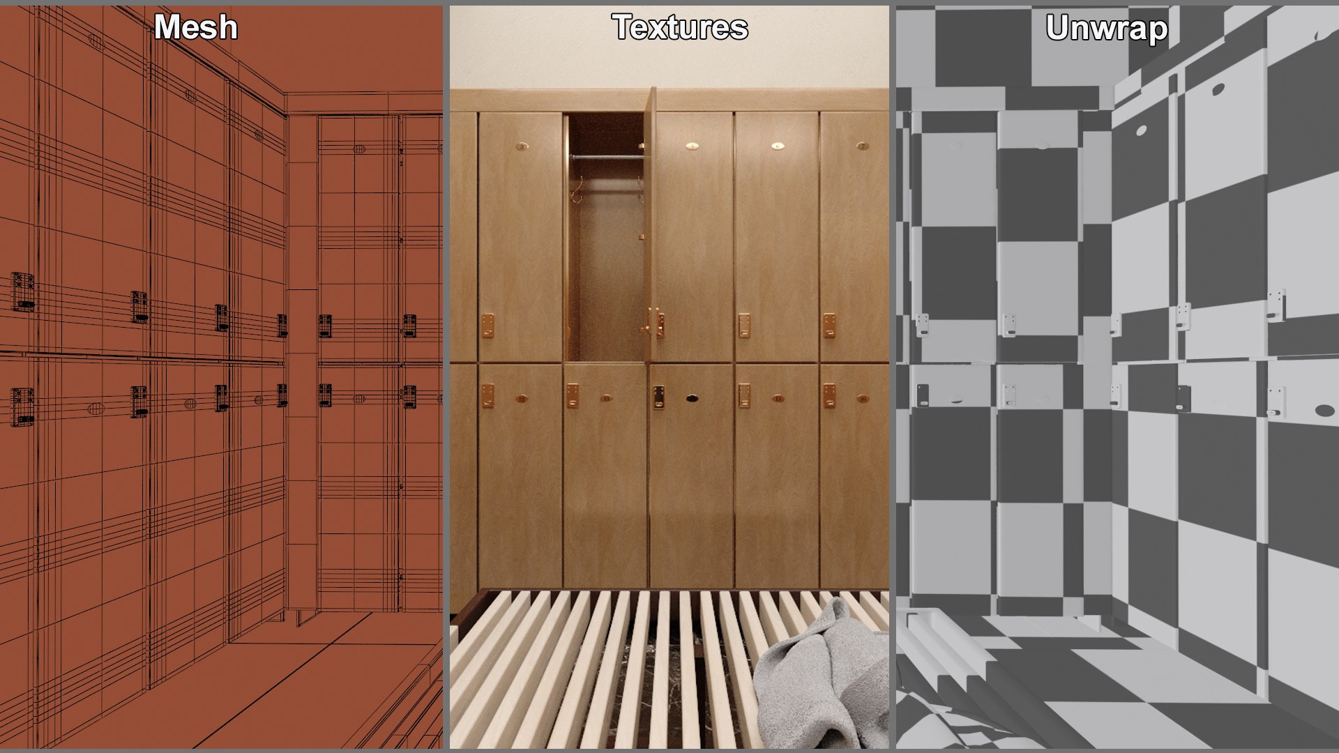Dressing Gown In The Locker Room 3D Model - TurboSquid 2385614