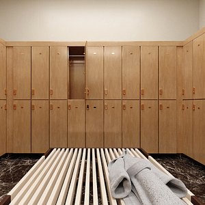 Dressing Gown In The Locker Room 3D model