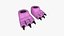 Slippers G04 Pink Dino Paw - Costume Character Design 3D
