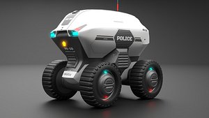 Police Sci-Fi Droid 3D model