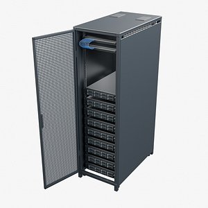 Data Center Racks - 42U and 24U Cabinets with Servers and Networking