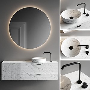 3D Inbani Grate 02 Vanity Unit Set 5