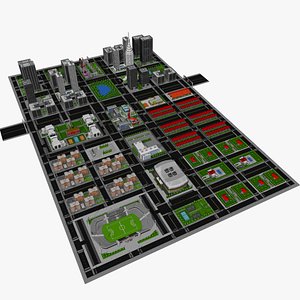 3D Metaverse City A model
