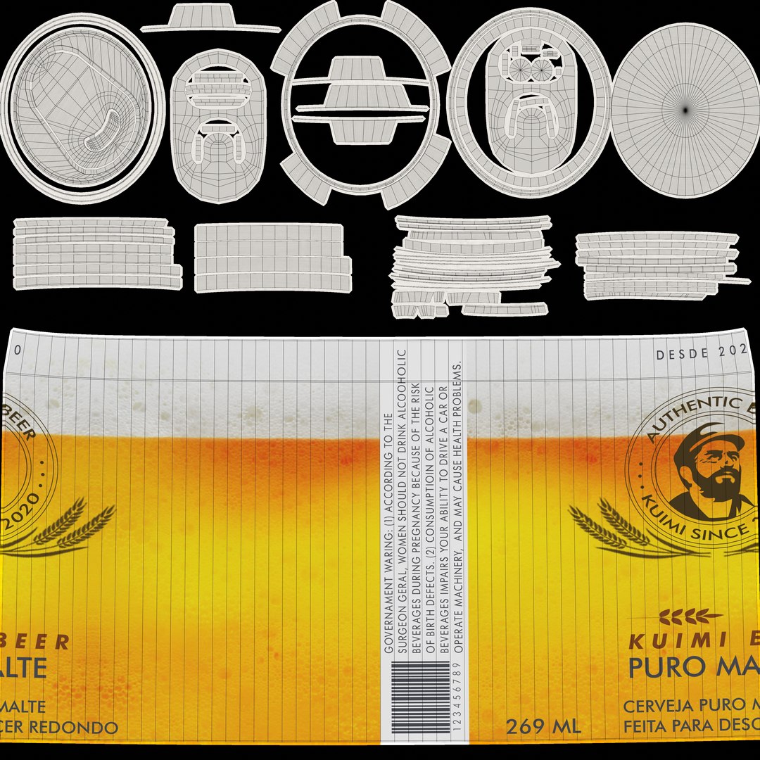 3D Beer Can Pack 01 model - TurboSquid 1749208